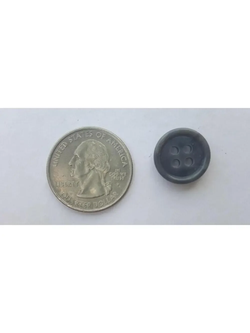 Grey Buttons, 4 Hole Sewing/Crafts Buttons 15mm - 24 Pieces (059)
